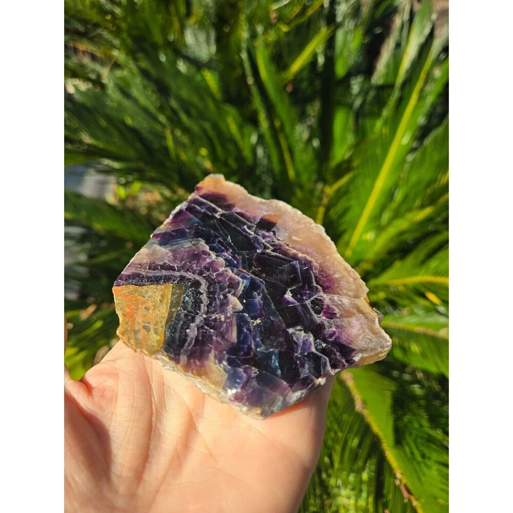Rainbow Fluorite Crystal Natural Stone Slab
